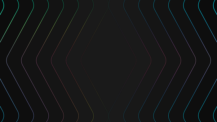 Abstract colorful lines on black background