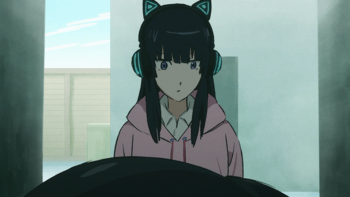 Haruko Haruhara from FLCL Progressive wearing headphones