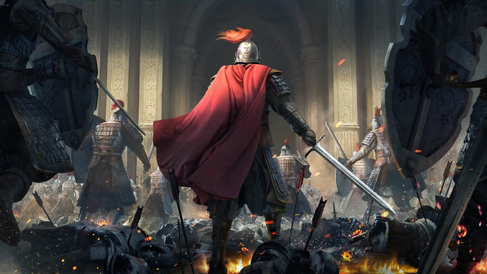 Rise Of Kingdoms Warrior with Red Cape