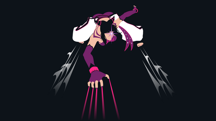 Juri Han from Street Fighter with glowing claws
