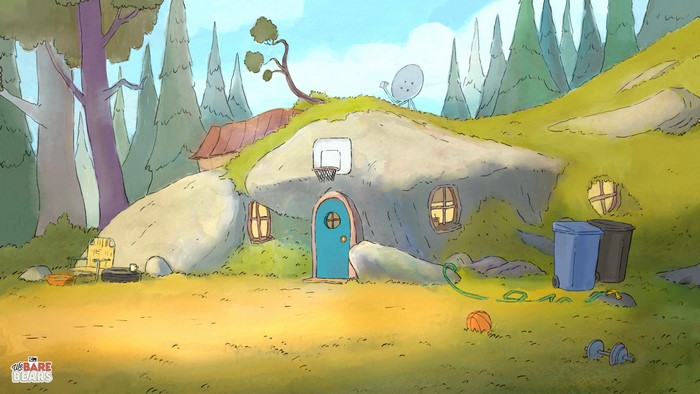 We Bare Bears house in a forest