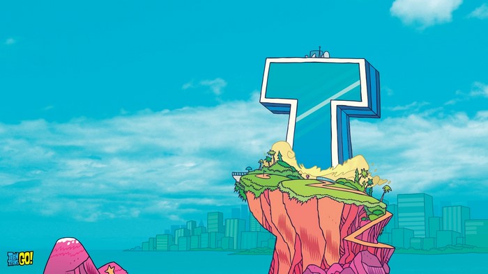 Teen Titans Go! Tower on an island