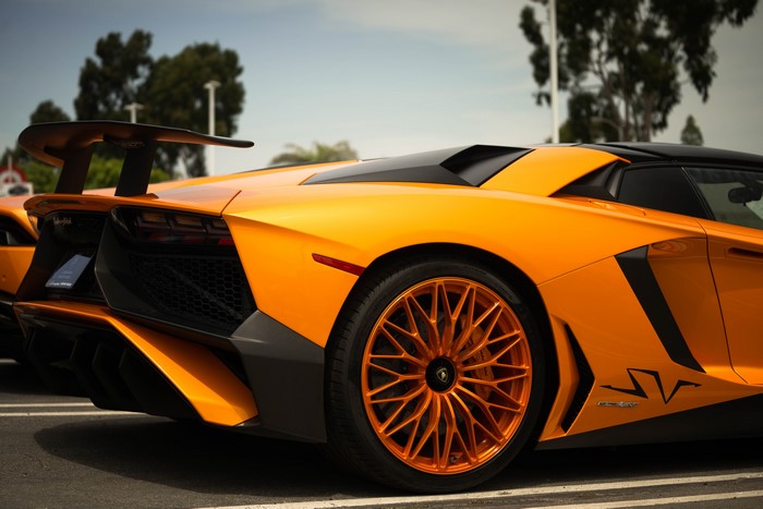 Orange Lamborghini Aventador LP 750-4 Supercar