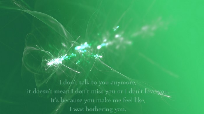 Text on green abstract background