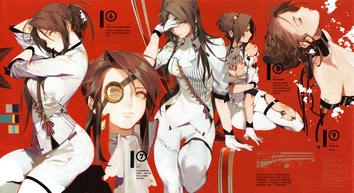 Girls Frontline characters in white outfits