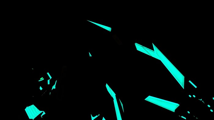 Gundam Unicorn Phenex lights in darkness