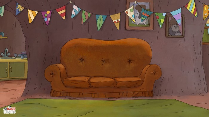 We Bare Bears characters in a tree house