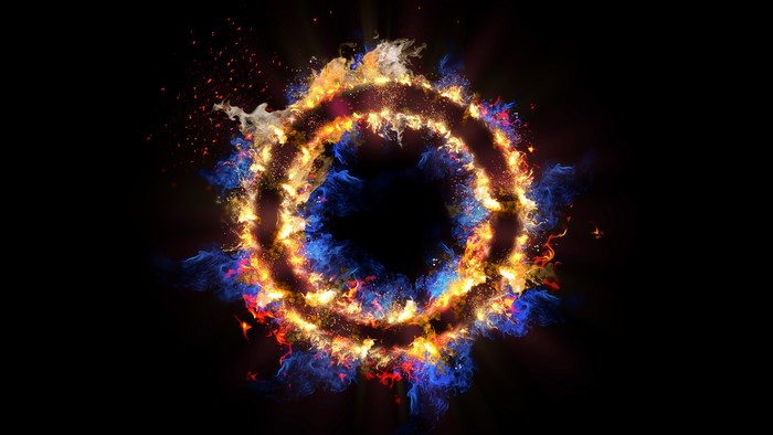 Fiery Ring Abstract 4K