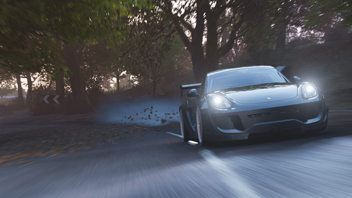 Porsche 981 LB Works drifting in Forza Horizon 4