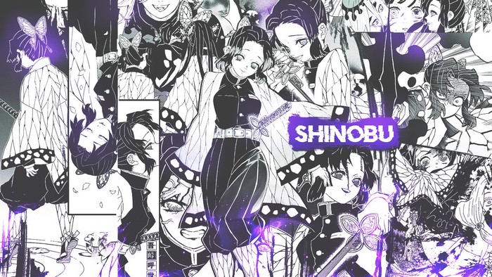 Kochou Shinobu from Kimetsu no Yaiba collage