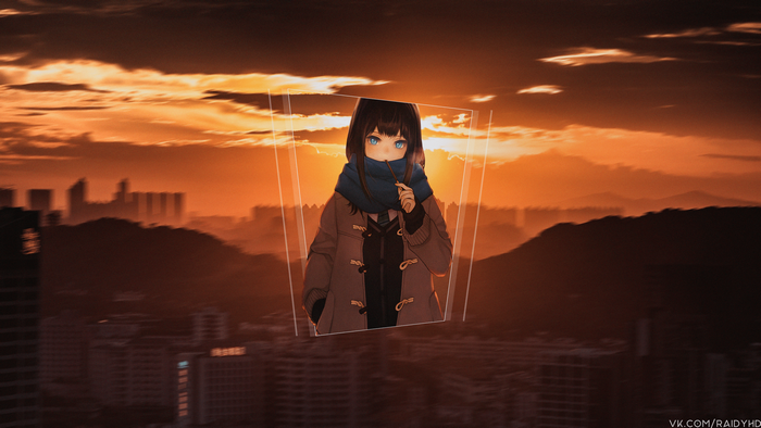 4K anime girl Shibuya Rin in picture-in-picture
