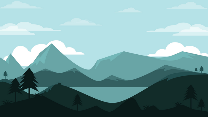 4K Mountain Landscape with River and Clouds
