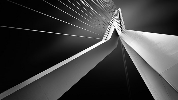 Erasmusbrug cable-stayed bridge in Rotterdam, Netherlands