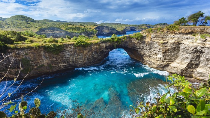 Natural Arch with Clear Blue Waters