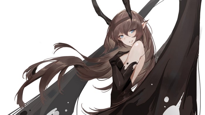 Anime girl with horns and wings