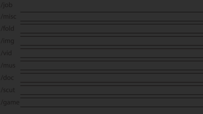 Organized minimalism gray directory list