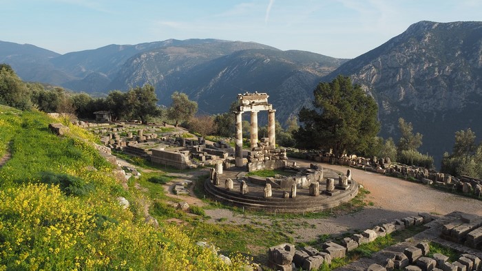 Temple of Athena Pronaia at Delphi, Greece