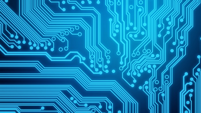 Blue Circuit Board Abstract 4K