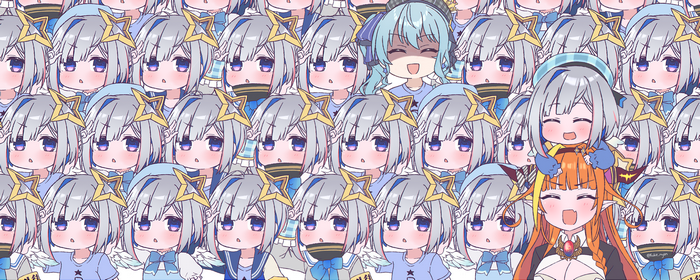 Hololive Virtual YouTubers Kiryu Coco and Amane Kanata