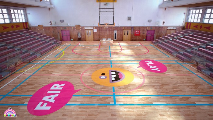 Gumball in a School Gymnasium