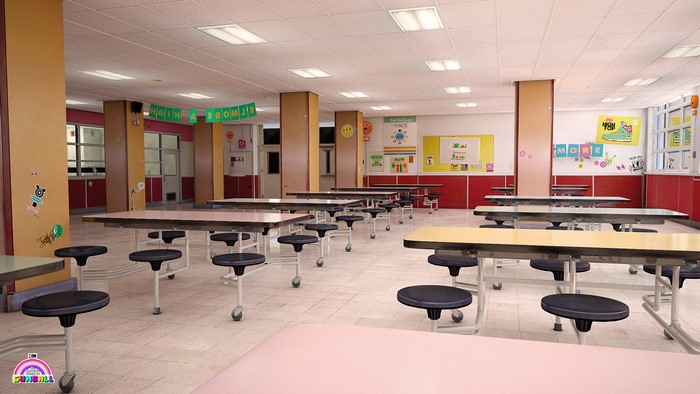 The Amazing World of Gumball cafeteria