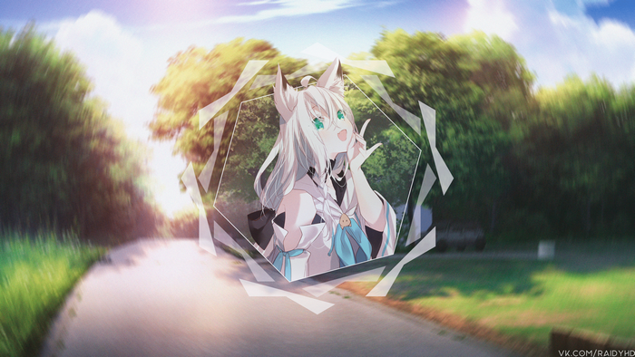 4K Shirakami Fubuki anime girl