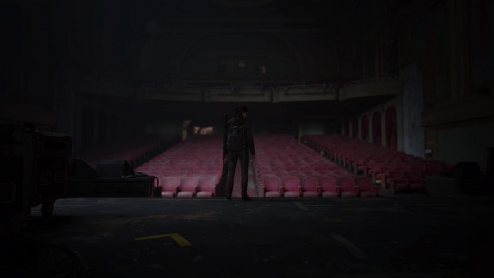 Ellie from The Last of Us 2 in a theater