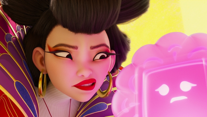 Chang'e from Over the Moon with a mooncake