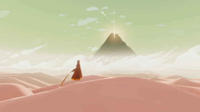 Journey game desert mountain