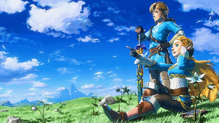 Link and Zelda from The Legend of Zelda Breath of the Wild 4K
