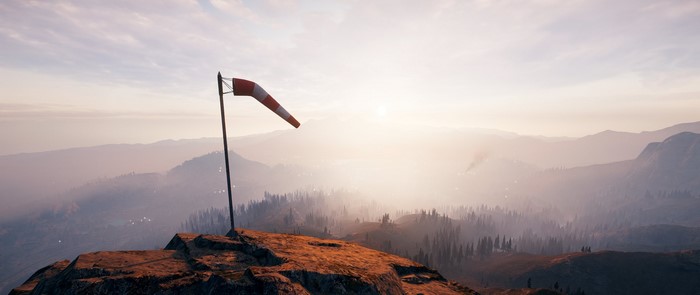Windsock on a mountain peak in Far Cry 5