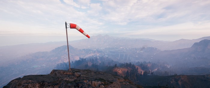 Far Cry 5 windsock on mountain peak