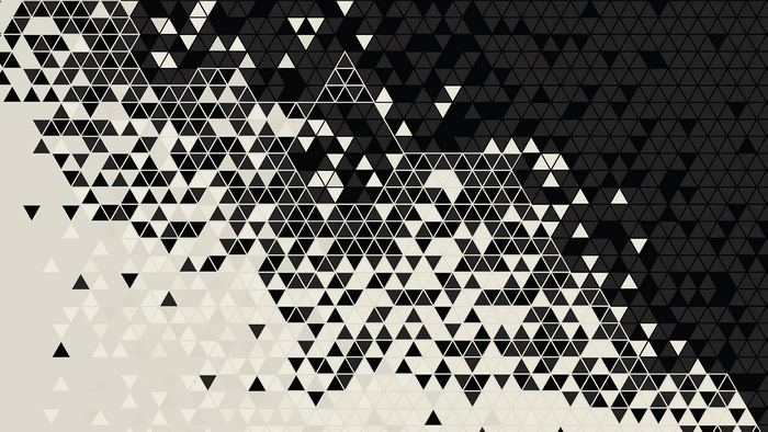 Abstract pattern of black and white triangles