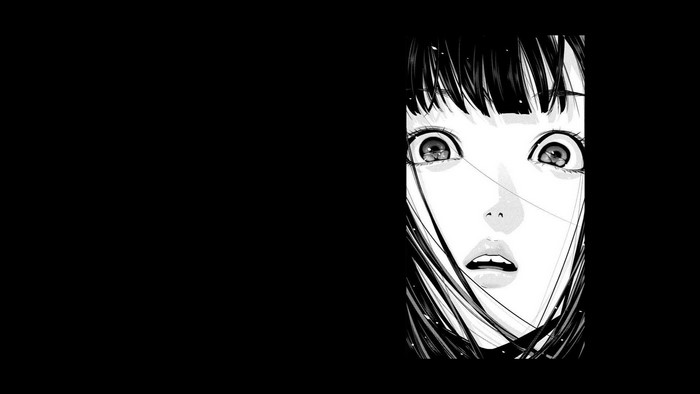 Prison School manga monochrome close-up