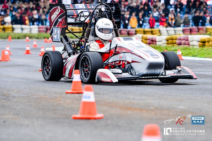 Formula Student China race car with driver