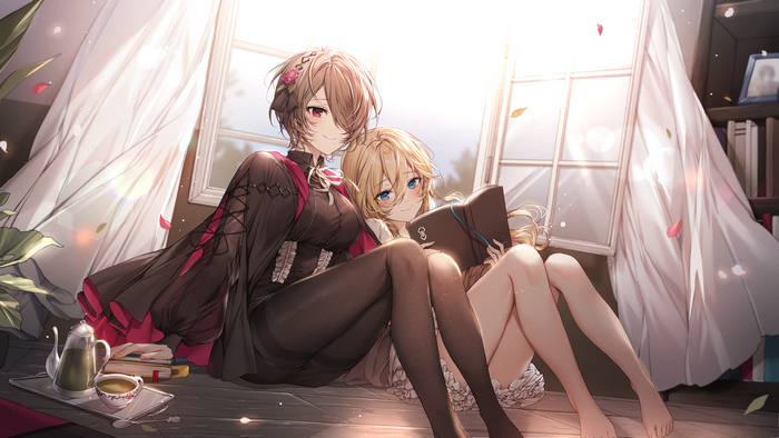 Rita Rossweisse and Durandal from Honkai Impact 3rd reading