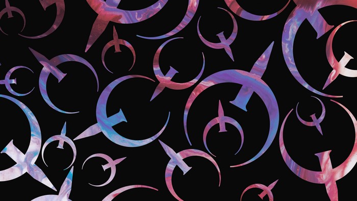 Quake video game art with paint splash