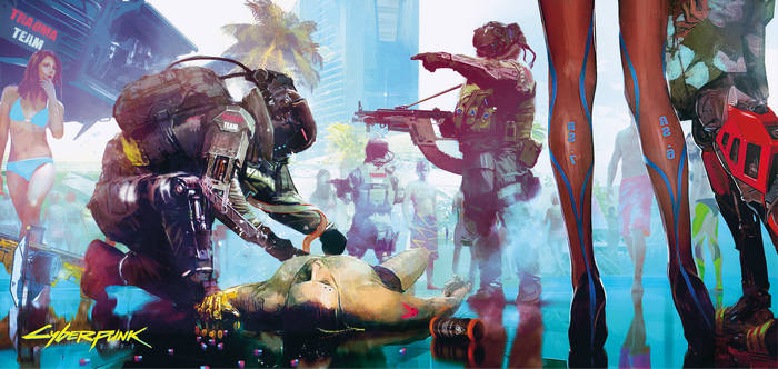 Cyberpunk 2077 Trauma Team concept art