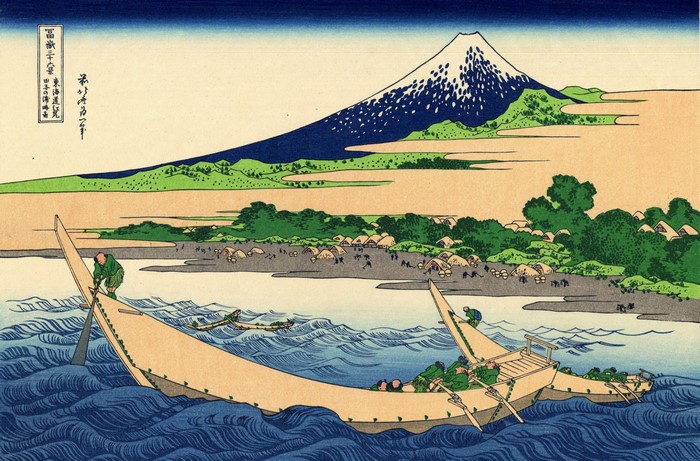 Ukiyo-e Japanese Art: Fuji from the Sea