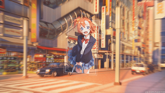 4K Kousaka Honoka from Love Live! in Tokyo street