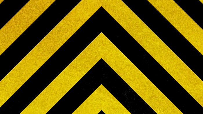 Yellow and black hazard stripes pattern