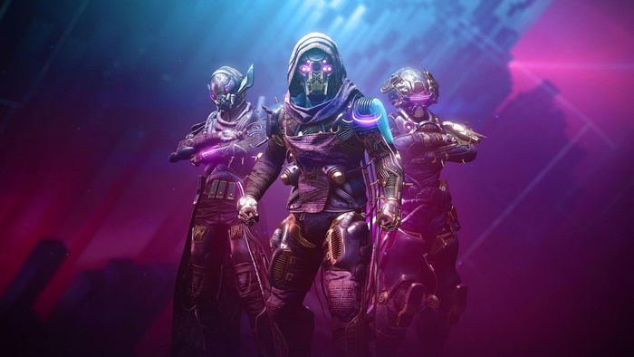 Destiny 2 Hunter, Titan, and Warlock characters