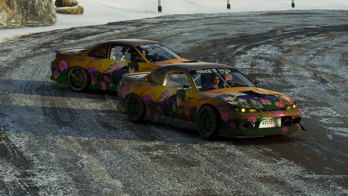 Naofumi Iwatani and Raphtalia from Shield Hero in Forza Horizon 4