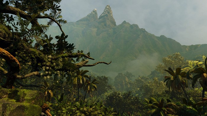 Shadow of the Tomb Raider landscape with mountains and jungle