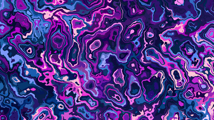 Abstract digital artwork with purple, blue, and pink colors