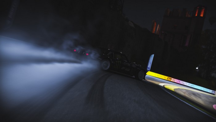 Hoonicorn V2 drifting in Forza Horizon 4 at night