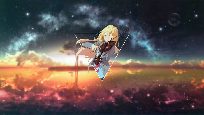 Miyazono Kaori from Shigatsu wa Kimi no Uso playing violin