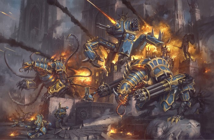 Warhammer 40,000 Chaos Space Marines in battle