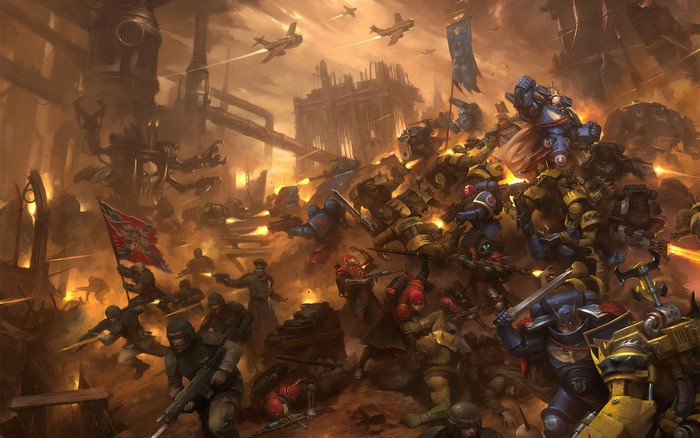 Warhammer 40,000 Battle: Space Marines vs. Orks