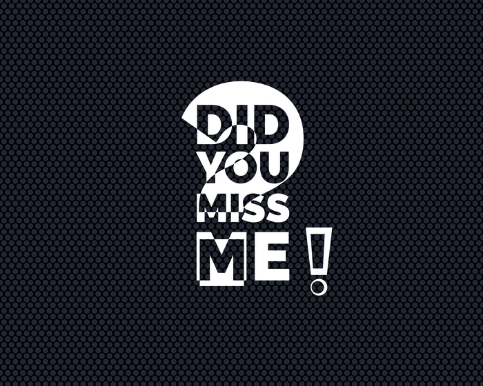 Did You Miss Me! typography with texture